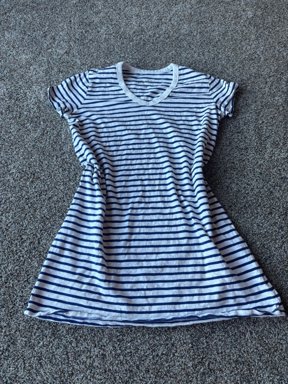 Universal Thread Blue White Striped V Neck Tee Dress Women’s XL